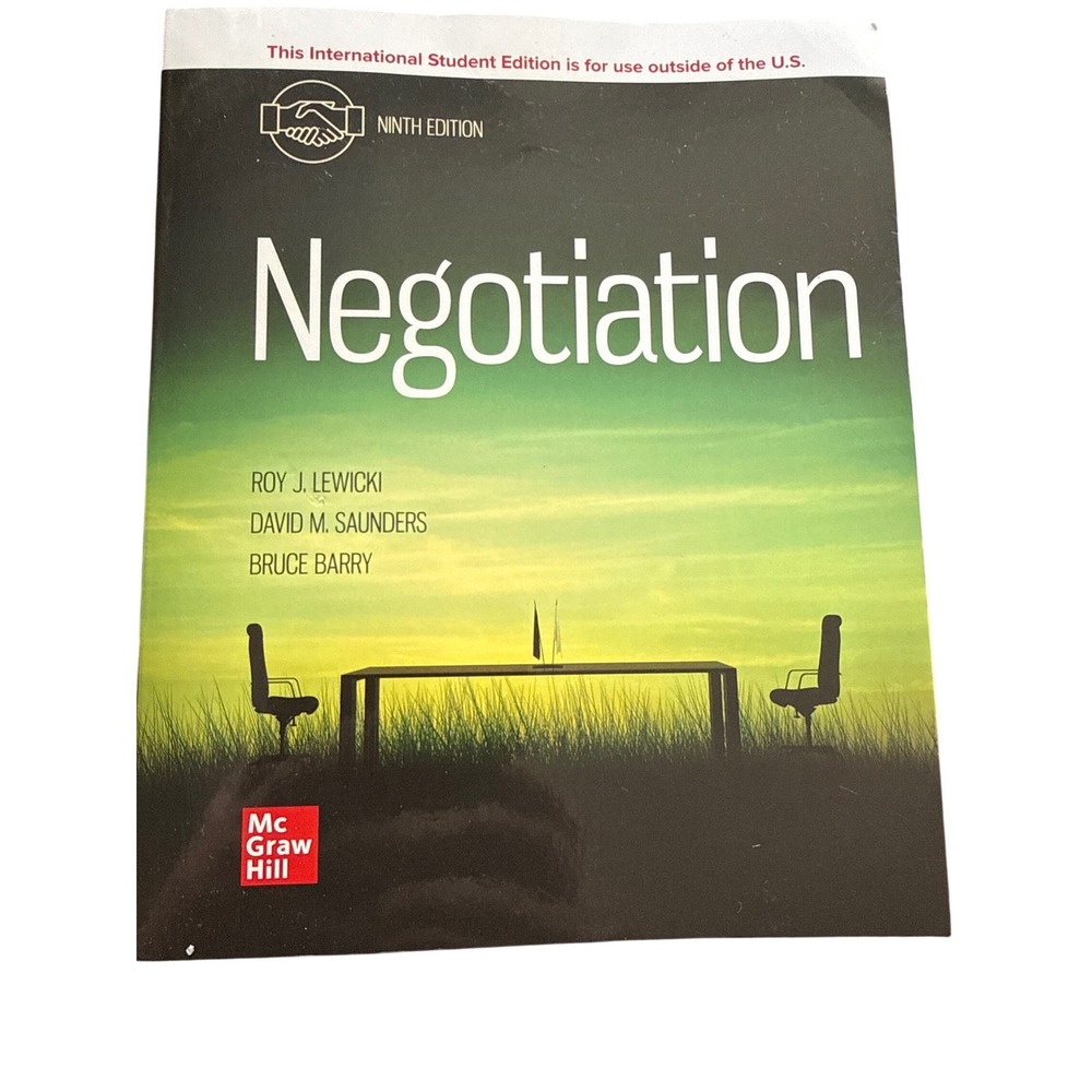 Negotiation Ninth Edition Textbook by Lewicki Saunders Barry Business‎ Law